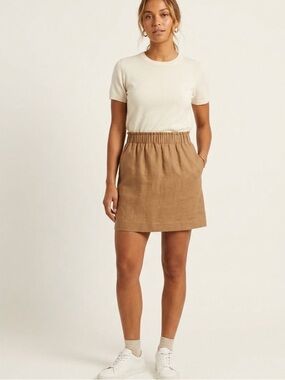 J. Crew Tan Wool Mini Skirt